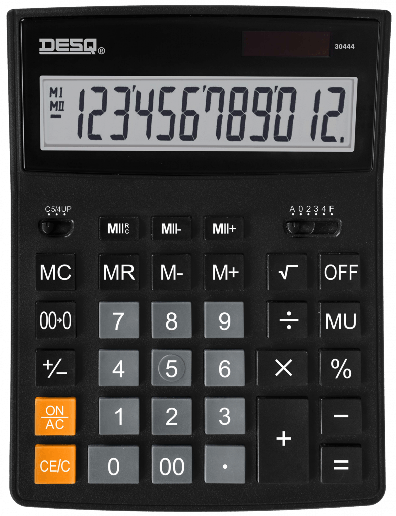 30444 Desktop Calculator 12 Digits XLarge 2 Memories MU DESQ